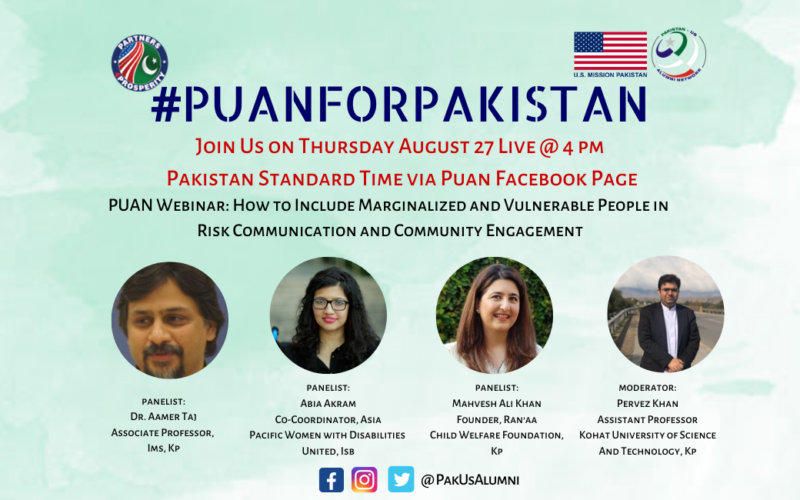 PUANforPakistan: Webinar on Including Marginalized & Vulnerable People in Risk Communication & Community Engagement