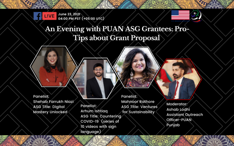 An Evening with PUAN ASG Grantees: Pro-Tips About Grant Proposal