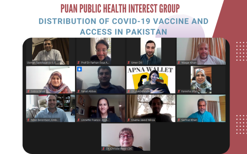 PUAN Public Health Interest Group: Distribution of the COVID-19 Vaccine and Access in Pakistan