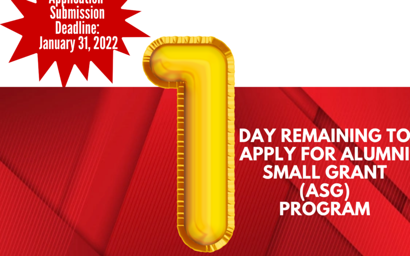 1 Day Left to Apply for Alumni Small Grant