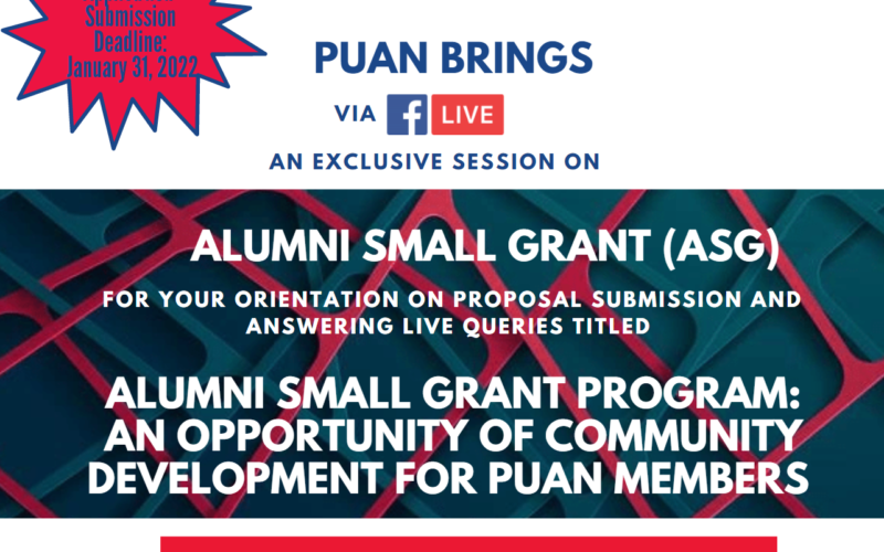 Alumni Small Grant Program: A Community Development Opportunity