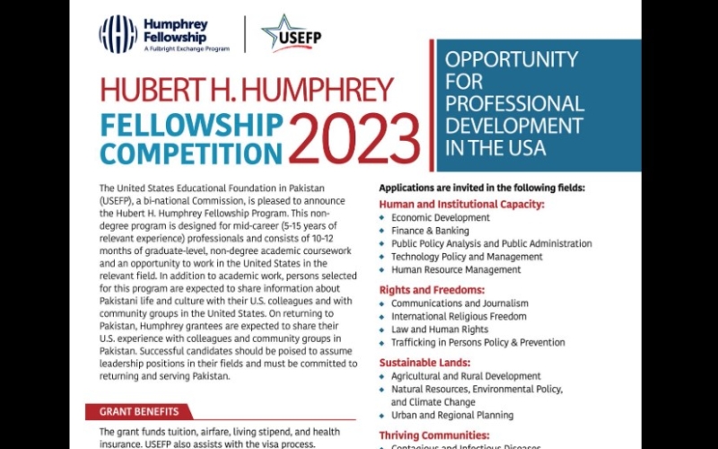 Applications Open for Hubert H. Humphrey Fellowship