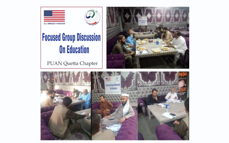 Our Alumnus Mohbullah Kakar Organizes Focused Group Discussion