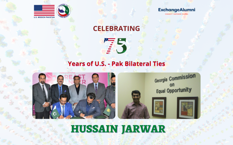 IVLP Learning was full of Learning and Exposure for Our Inspiring Alumnus Hussain Jarwar