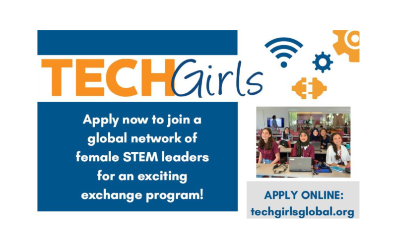 The TechGirls 2023 application is Open